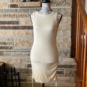 Gracie Karin size small cream/tan adjustable length dress
